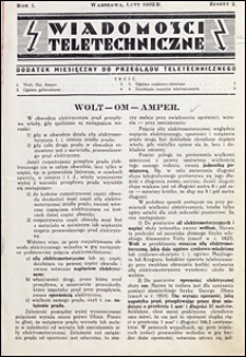 Wiadomości Teletechniczne 1932 nr 2