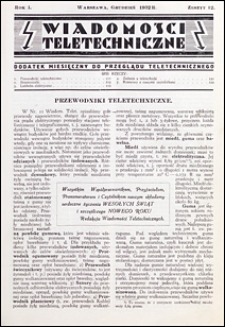 Wiadomości Teletechniczne 1932 nr 12