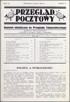 Przegląd Pocztowy 1932 nr 7