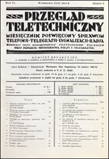 Przegląd Teletechniczny 1933 nr 2