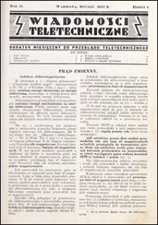Wiadomości Teletechniczne 1933 nr 1