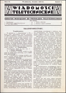 Wiadomości Teletechniczne 1933 nr 3