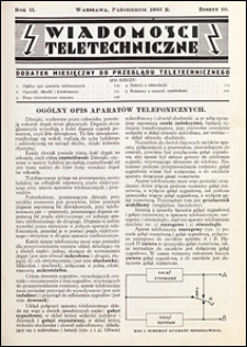 Wiadomości Teletechniczne 1933 nr 10