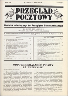 Przegląd Pocztowy 1933 nr 5