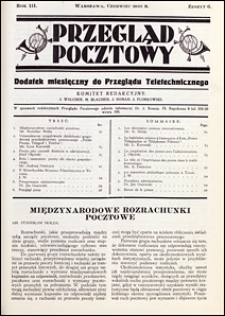 Przegląd Pocztowy 1933 nr 6