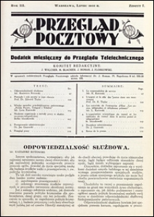 Przegląd Pocztowy 1933 nr 7