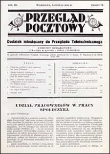 Przegląd Pocztowy 1933 nr 11