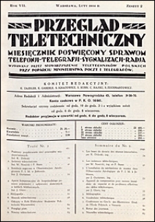 Przegląd Teletechniczny 1934 nr 2