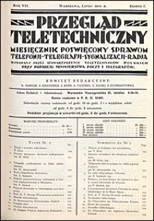 Przegląd Teletechniczny 1934 nr 7