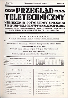 Przegląd Teletechniczny 1934 nr 8