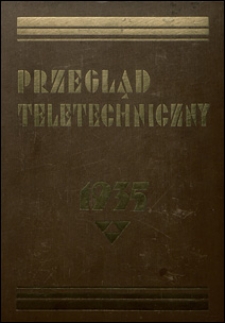 Przegląd Teletechniczny 1935 spis rzeczy