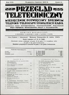 Przegląd Teletechniczny 1935 nr 6