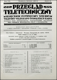 Przegląd Teletechniczny 1935 nr 12