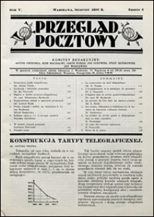 Przegląd Pocztowy 1935 nr 8