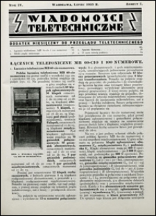 Wiadomości Teletechniczne 1935 nr 7