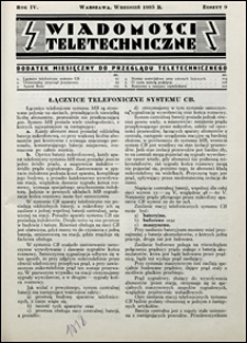 Wiadomości Teletechniczne 1935 nr 9