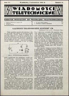 Wiadomości Teletechniczne 1935 nr 10
