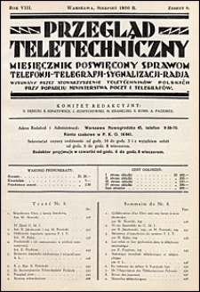 Przegląd Teletechniczny 1936 nr 8