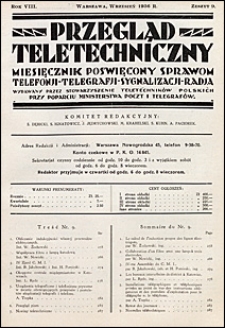 Przegląd Teletechniczny 1936 nr 9