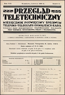 Przegląd Teletechniczny 1936 nr 11