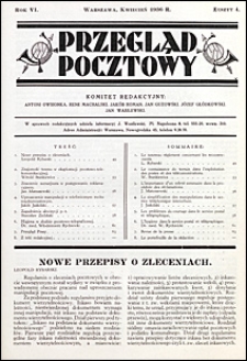 Przegląd Pocztowy 1936 nr 4