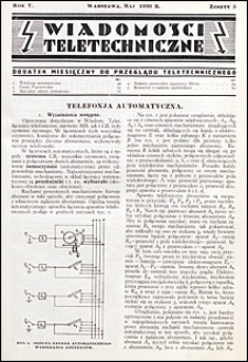 Wiadomości Teletechniczne 1936 nr 5