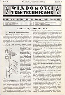Wiadomości Teletechniczne 1936 nr 6