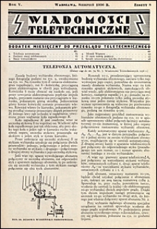 Wiadomości Teletechniczne 1936 nr 8