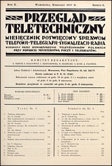 Przegląd Teletechniczny 1937 nr 9