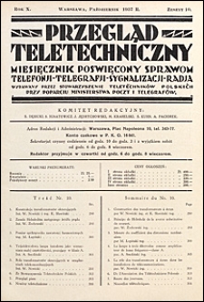 Przegląd Teletechniczny 1937 nr 10