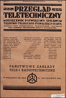 Przegląd Teletechniczny 1937 nr 12
