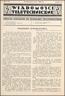 Wiadomości Teletechniczne 1937 nr 2