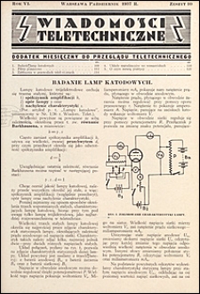 Wiadomości Teletechniczne 1937 nr 10