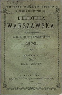 Biblioteka Warszawska 1876 t. 2 z. 5