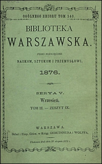 Biblioteka Warszawska 1876 t. 3 z. 7