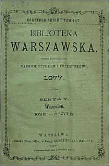 Biblioteka Warszawska 1877 t. 3 z. 9