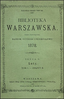 Biblioteka Warszawska 1878 t. 1 z. 2