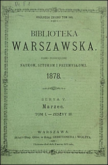 Biblioteka Warszawska 1878 t. 1 z. 3