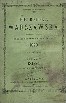 Biblioteka Warszawska 1878 t. 2 z. 1