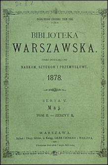 Biblioteka Warszawska 1878 t. 2 z. 2