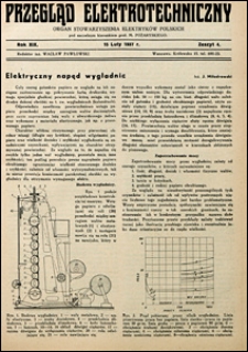 Przegląd Elektrotechniczny 1937 nr 4