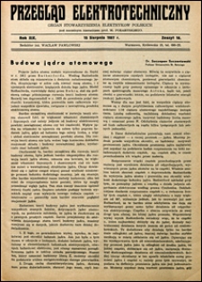Przegląd Elektrotechniczny 1937 nr 16