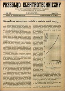 Przegląd Elektrotechniczny 1937 nr 18