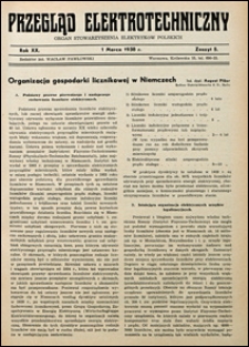 Przegląd Elektrotechniczny 1938 nr 5
