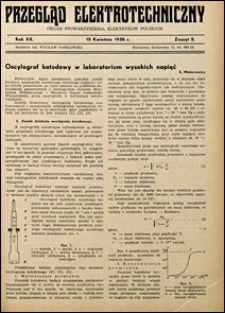 Przegląd Elektrotechniczny 1938 nr 8