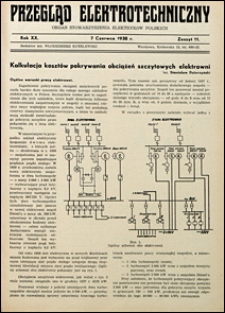 Przegląd Elektrotechniczny 1938 nr 11