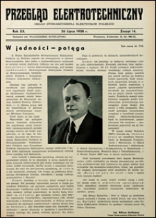 Przegląd Elektrotechniczny 1938 nr 14