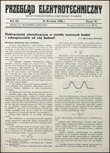 Przegląd Elektrotechniczny 1938 nr 18