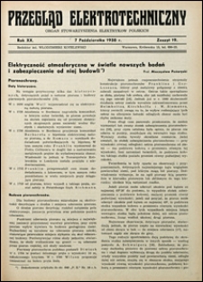 Przegląd Elektrotechniczny 1938 nr 19