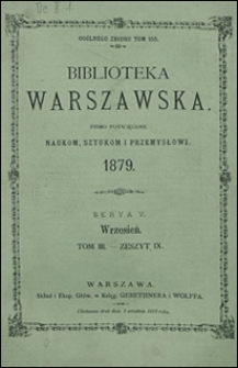 Biblioteka Warszawska 1879 t. 3 z. 9